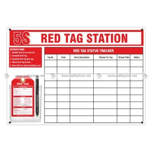 5S Red Tag Station with Status Tracker