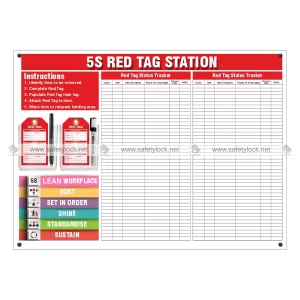 5S Red Tag Station with Supply Kit