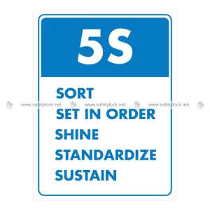 5s Wall Sign - 5s Blue Color - 5 Steps