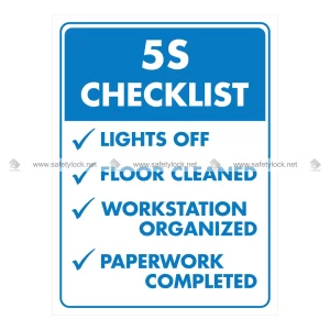 5s Wall Sign - 5s Checklist