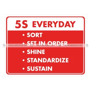 5s Wall Sign - 5s Everyday - 5 Steps