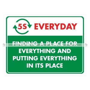 5s Wall Sign - 5s Everyday - Finding a Place for Everything
