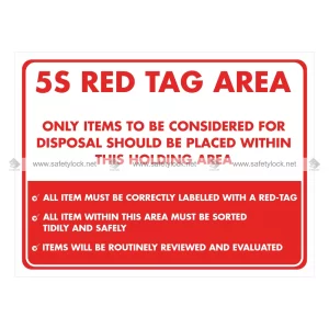 5s Wall Sign - 5s Red Tag Area