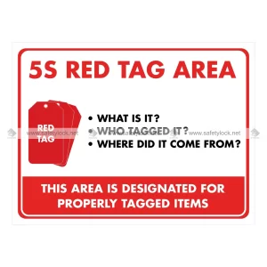 5s Wall Sign - 5s Red Tag Area - What is it