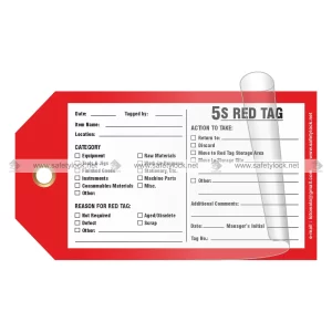 Self-Laminating 5S Red Tag