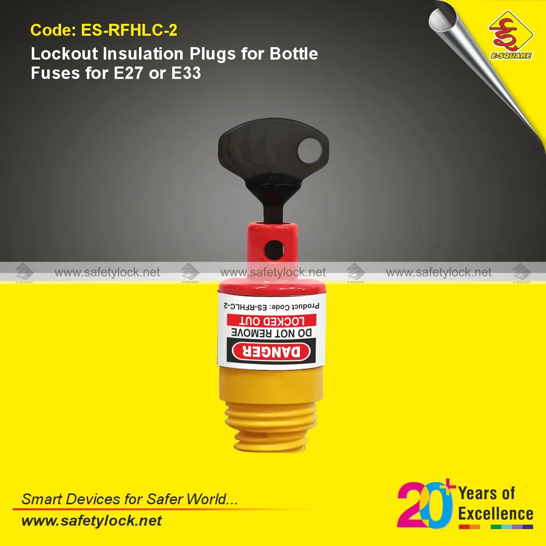 lockout insulation plugs for bottle fuses for E27 or E33