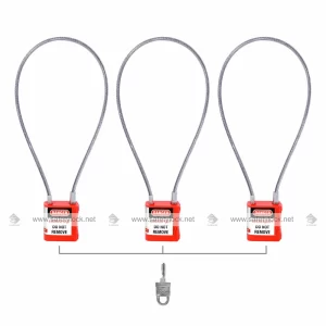 mini cable lockout safety padlock with 16-inch cable