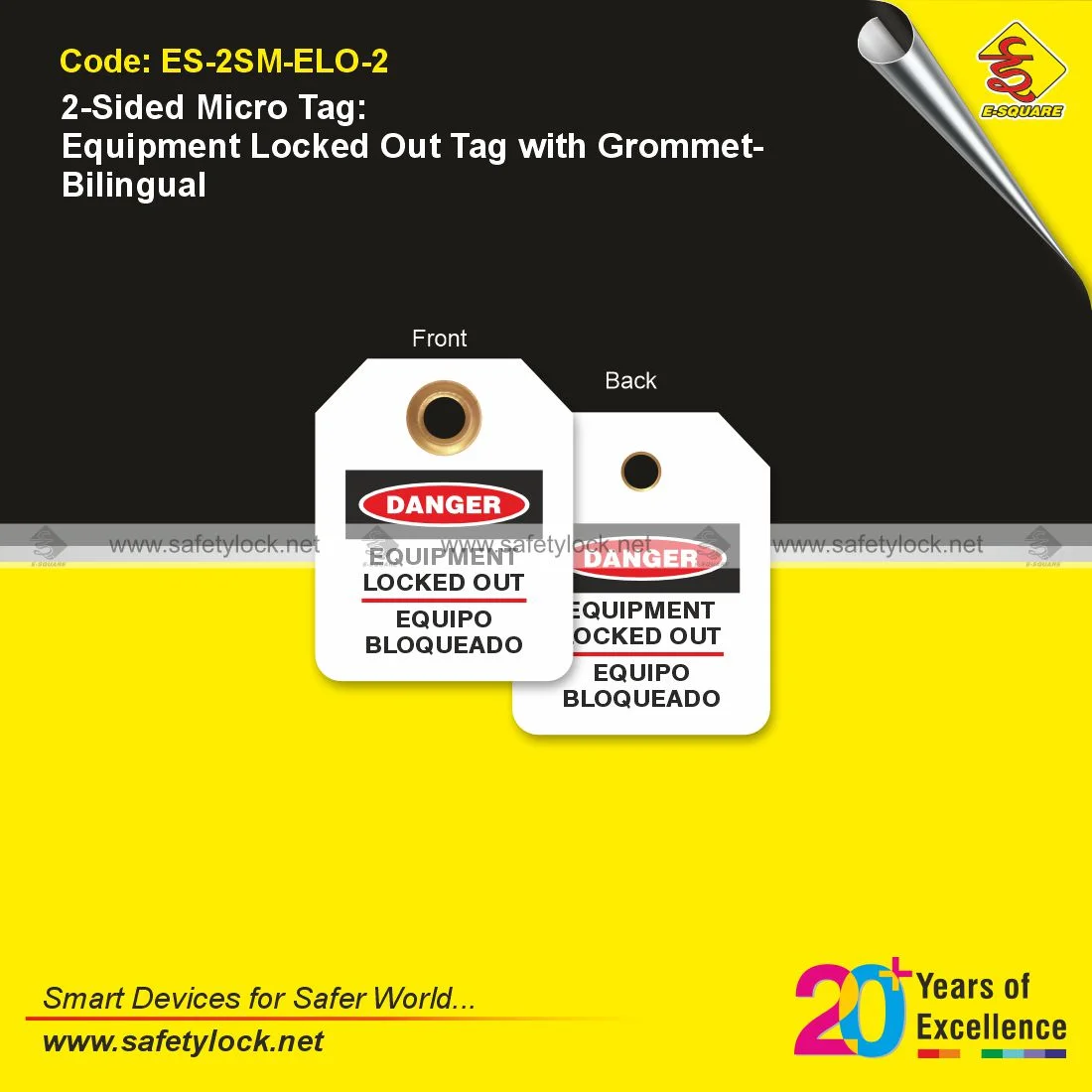 2 sided micro tag in bilingual