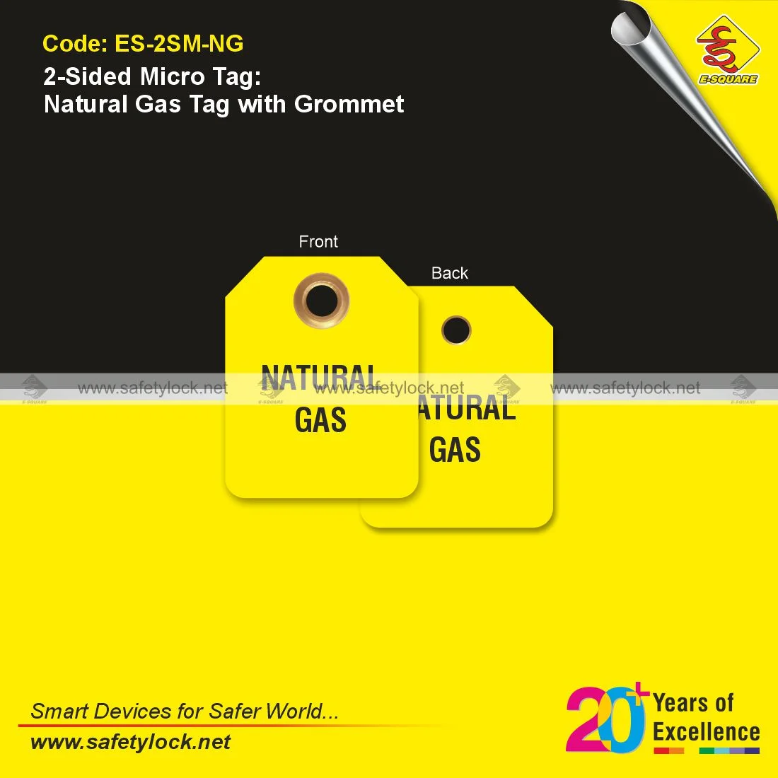 2 sided micro tag natural gas