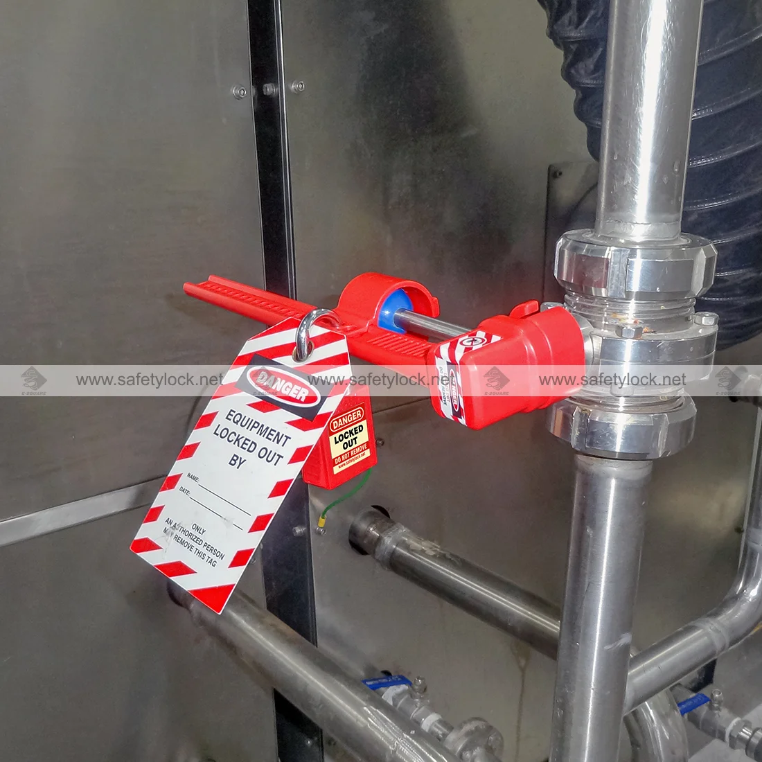 adjustable butterfly valve lockout