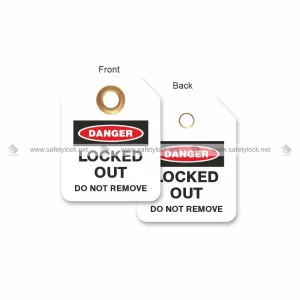 danger locked out 2 sided small tag