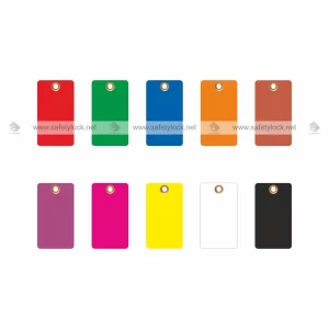 plain color lockout tags with all side round cuts