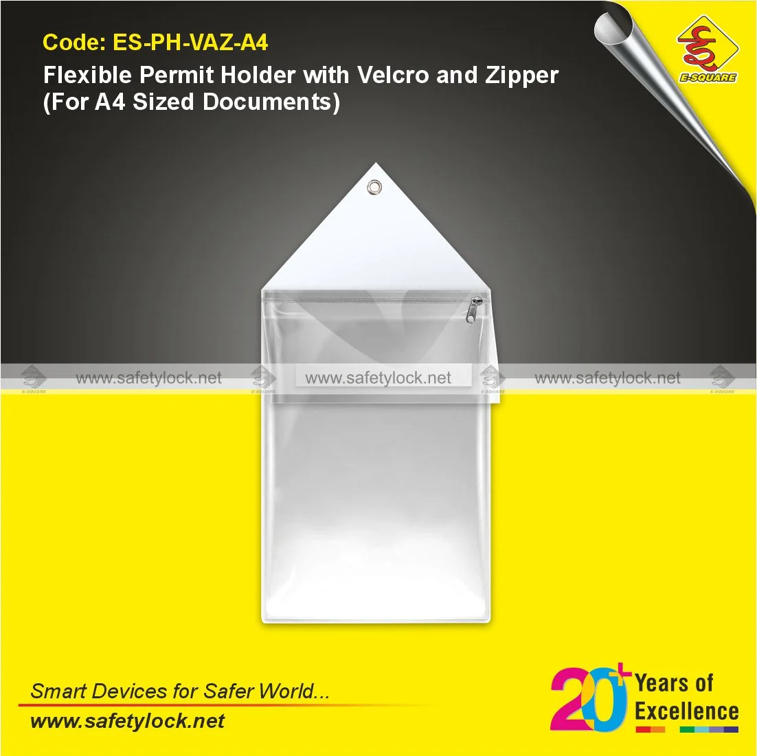 flexible permit holder with velcro and zipper