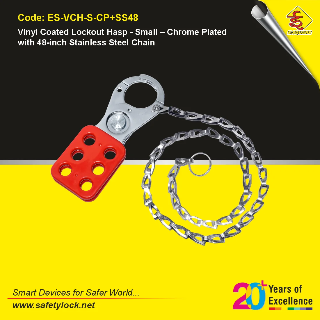 lockout hasp with stainless steel chain