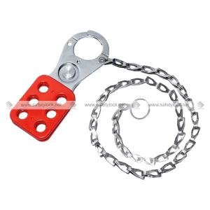 vinyl coated lockout hasp premier with stainless steel chain