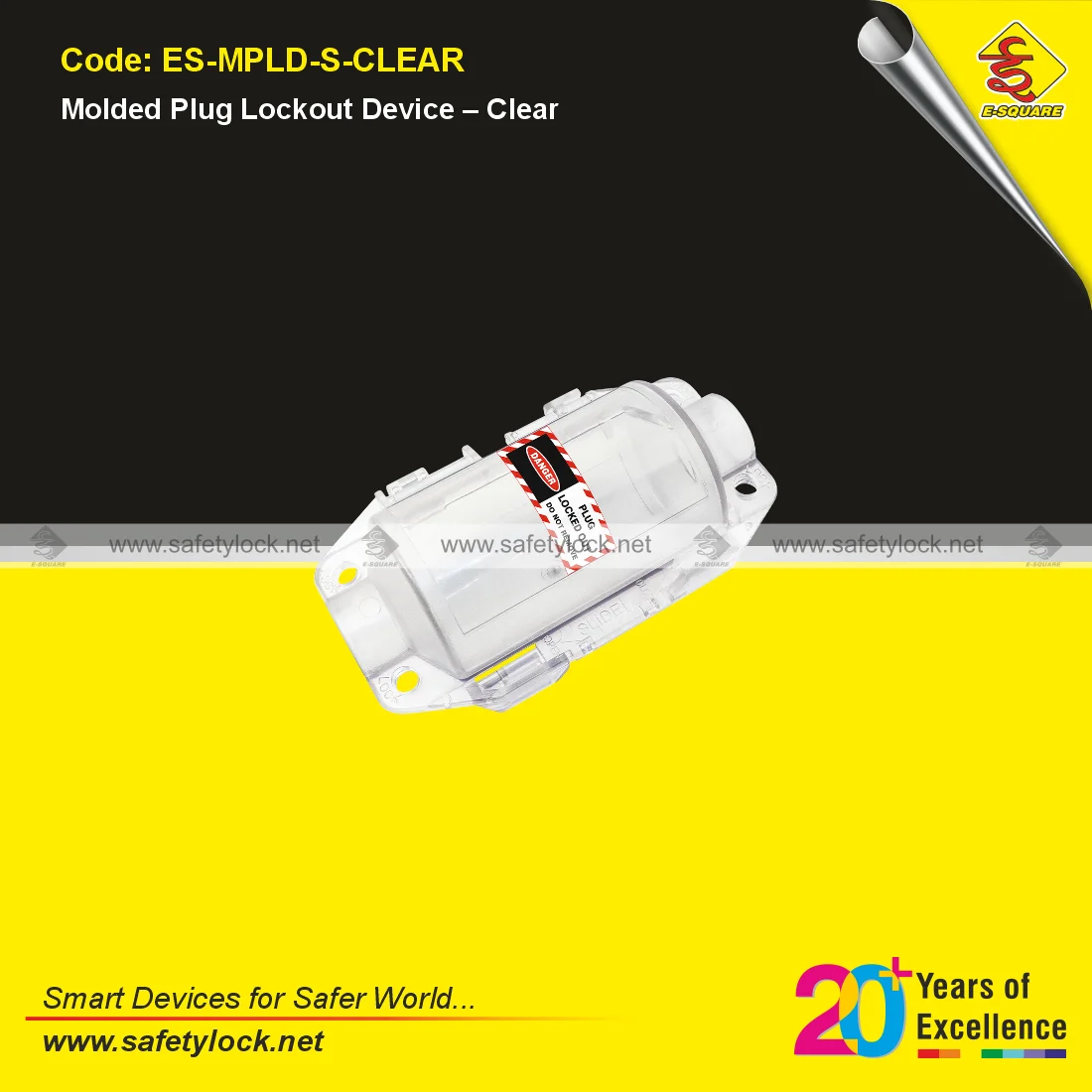 clear molded plug lockout device