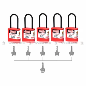 nylon lockout tagout padlock with 4mm shackle