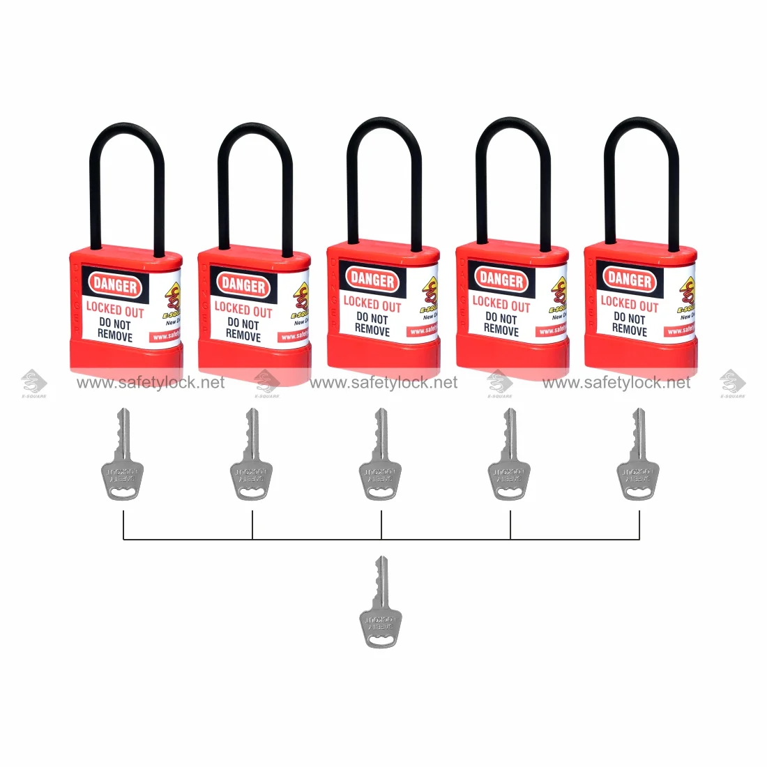 nylon lockout tagout padlock with 4mm shackle