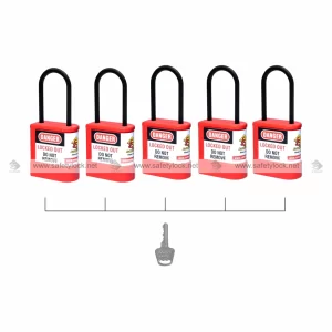 series 4 PLSp di-electric lockout padlock with nylon shackle
