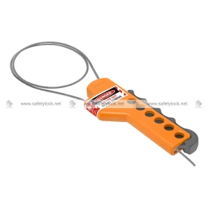 squeezer cable lockout with 3mm PVC coated steel cable