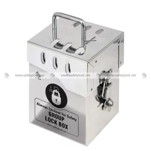 stainless steel group LOTO box for 7 padlocks