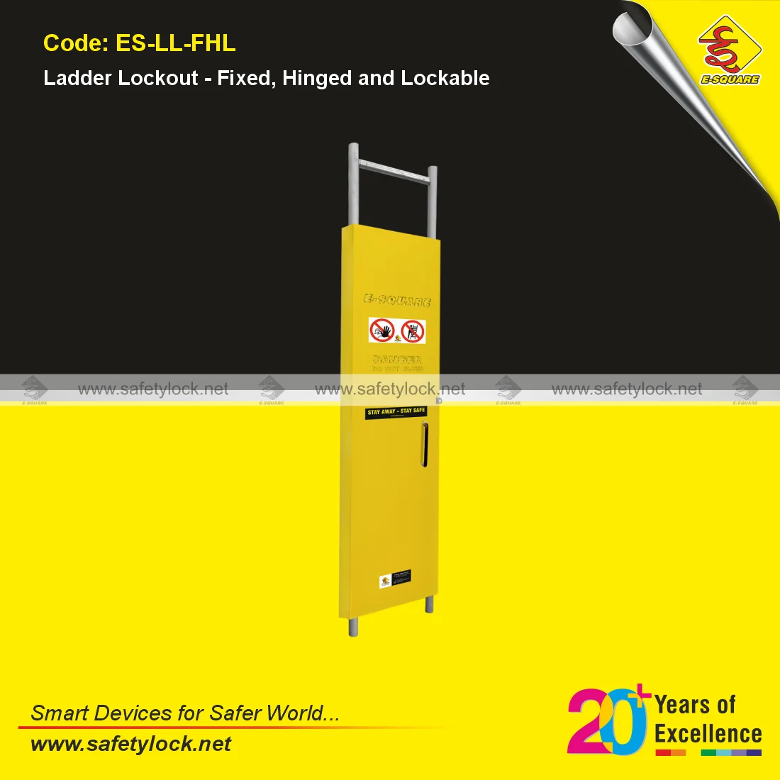 E-Square lockable ladder lockout