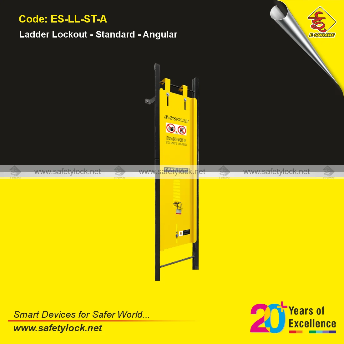 E-Square metallic ladder lockout angular