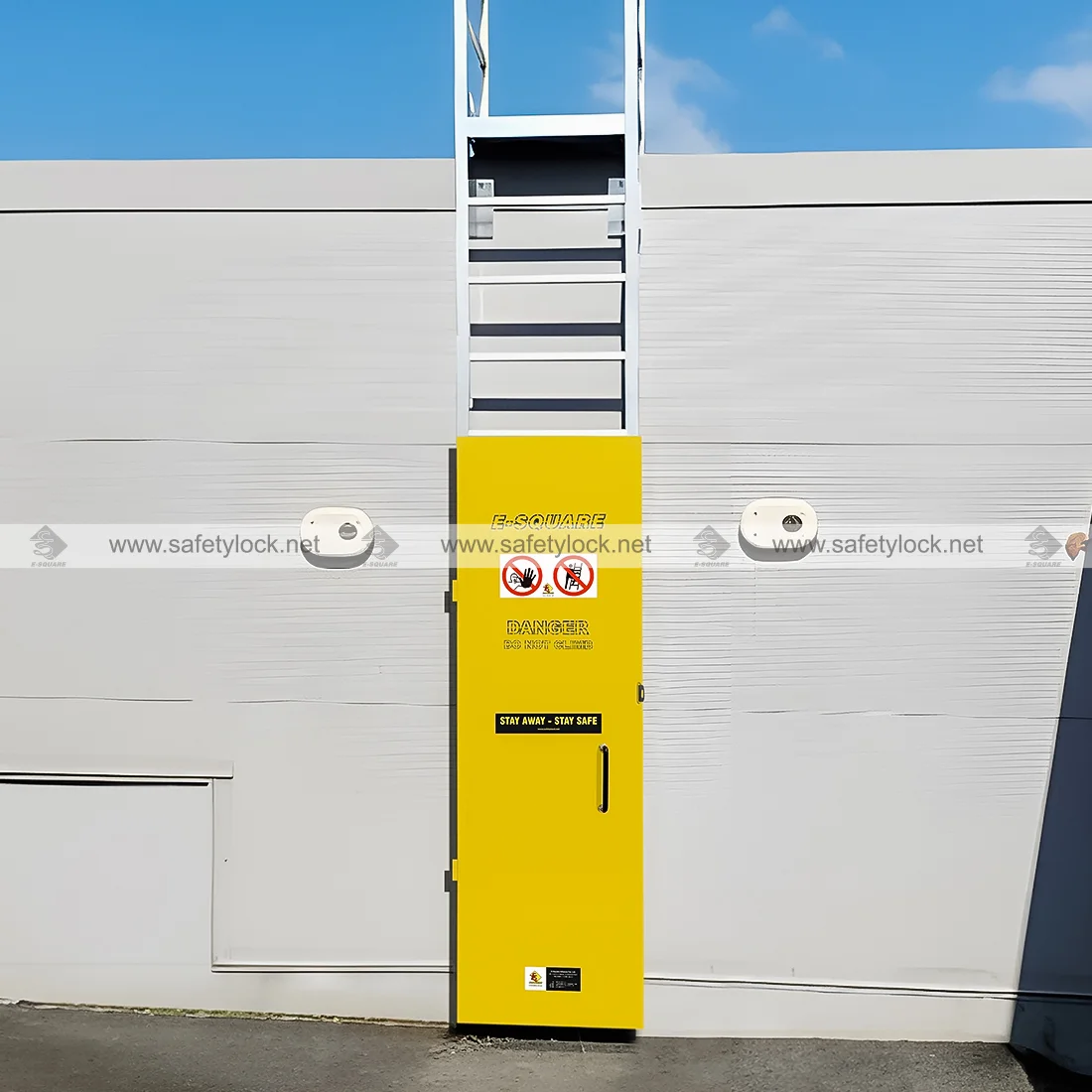 hinged ladder lockout installation