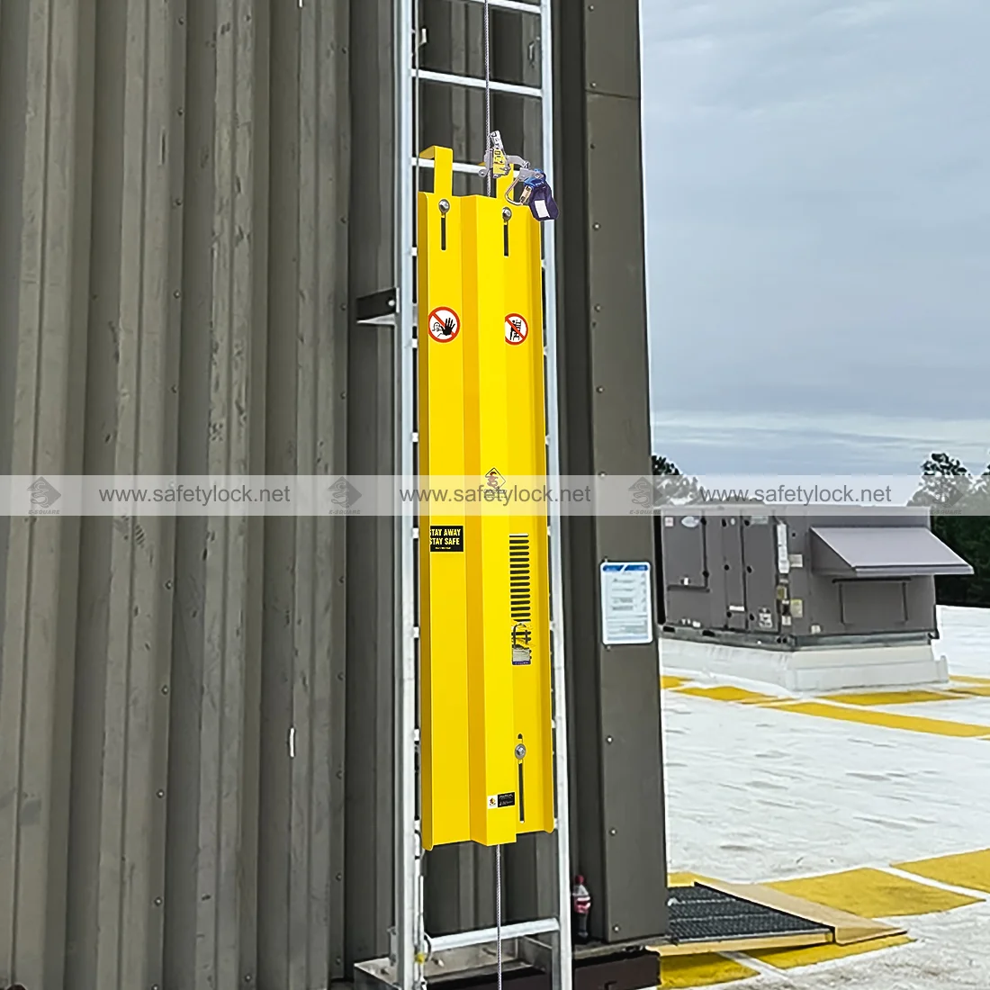 ladder lockout cover with hump application