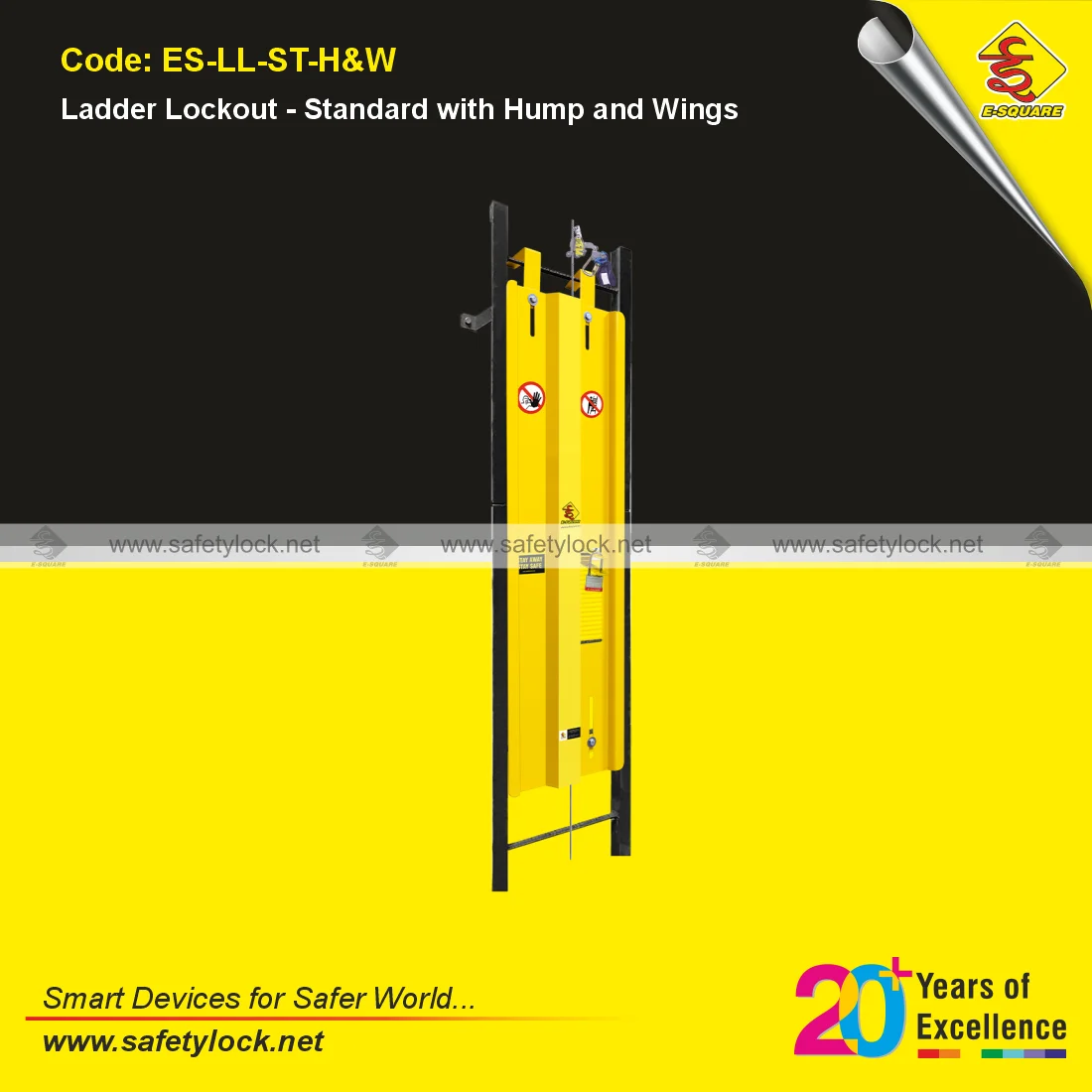 ladder lockout standard with hump and wings shape