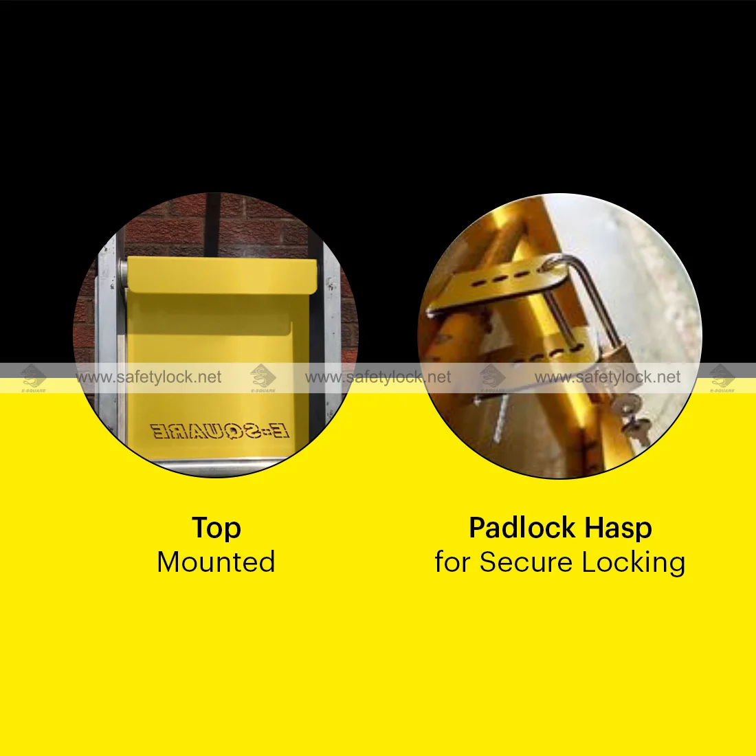 metallic ladder lockout top mounted features