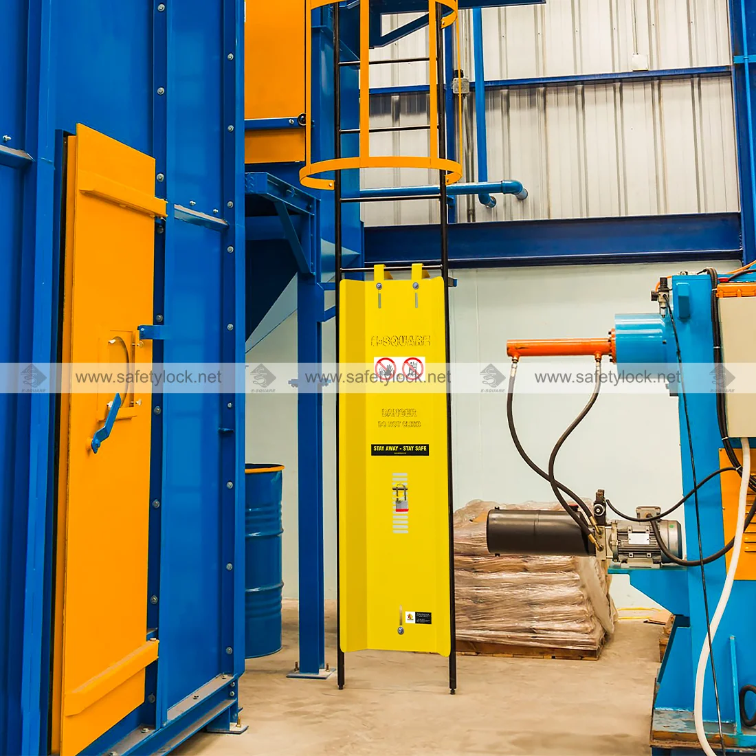 metallic ladder lockout wing shape installation